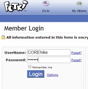 4-Login with COREhike Member Password