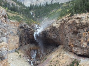 Crypt Lake Hike - Burnt Rock Falls
